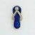GPC BLUE ENAMEL JEWELLED SLIPPER SHOE  =