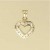 GPC 14mm CZ CUTOUT HEART PENDANT       =