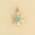 GPC BLUE TOPAZ SET FLOWER PENDANT