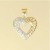 GPC 17mm CZ PAVE SET OPEN HEART PENDANT=