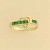 GPC PRINCESS CUT EMERALD SET HEART RING=