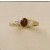 GPC CZ/GARNET 3 STONE RING             =