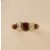 GPC CZ/GARNET CARVED HOOP RING         =