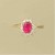 GPC RED/WHITE CZ LGE OVAL CLUSTER RING =