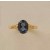 GPC 9x7mm OVAL SYN.BLUE ZIRCON RING    =