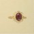 GPC 8x6mm OVAL CAB GARNET RING         =