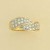 GPC PAVE SET CZ FANCY CROSSOVER RING   =