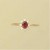 GPC CZ/GARNET SMALL OVAL CLUSTER RING  =
