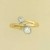 GPC 2 STONE CZ CROSSOVER RING