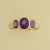 GPC 3 STONE RUBSET AMETHYST RING       =