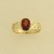 GPC OVAL GARNET CELTIC RING            =