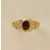 GPC 7x5mm CAB GARNET CUTOUT SHANK RING =