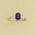 GPC 7X5mm AMETHYST/CZ 3 STONE RING