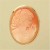 GPC 40mm OVAL ROMAMA CAMEO BROOCH/PDNT