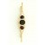 GPC 3 STONE GARNET BAR BROOCH          =