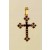 GPC 28x21mm FANCY GOTHIC GARNET CROSS