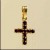 GPC 17x14mm GARNET CROSS               =