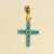 GPC 17x14mm BLUE TOPAZ CROSS           =