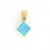 GPC 7mm SQUARE CLAW SET PENDANT- B.TOPAZ