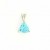GPC WHITE TRILLION PENDANT-BLUE TOPAZ  =