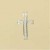 GPC CZ SET 20x12mm WHITE GOLD CROSS