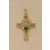 GPC 25x20mm CZ/GRN AGATE CLADDAGH CROSS