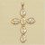 GPC 28x19mm OVAL CZ RUBSET CROSS