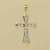 9ct 23x16mm TANZANITE CHANNEL SET CROSS