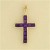 9ct 20x15mm CHANNEL SET AMETHYST CROSS