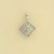 9ct WHITE 25PT DIA SET SQUARE PENDANT