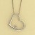 9ct WHITE 3pt DIA.TIF HEART ON 16"CHAIN