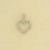 9ct WHITE 25pt DIAMOND SET OPEN HEART  =