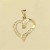 9ct 25pt DIAMOND FANCY HEART PENDANT