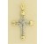 9ct 15pt DIAMOND SET 2 COLOUR CROSS