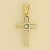 9ct 6pt SQ.DIAMOND SET OPEN CROSS