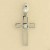 9ct WHITE 6pt SQ.DIA.SET OPEN CROSS