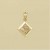 9ct 20pt DIAMOND 8mm SQUARE PENDANT