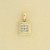 9ct 10pt DIAMOND PAVE SET SQ.PENDANT