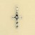 9ct WHITE 18x12mm 10pt DIAMOND CROSS
