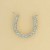 9ct WHITE 5pt DIA.SET HORSESHOE PENDANT