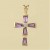9ct 0.33pt DIAM/AMETH 22x16mmFANCY CROSS