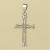 9ct WHITE 20pt 21x14mm DIAMOND CROSS