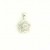 9ct WHITE 2pt DIAMOND SET FLOWER PENDANT