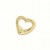9ct 3 STONE SET 14.5mm TIF HEART PENDANT