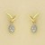 9ct 15pt DIA SET TEARDROP TICK STUDS   =