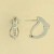 9ct WHITE 25pt DIAMOND CLIP HOOP STUDS