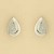 9ct WHITE 10pt DIA.SET TEARDROP STUDS