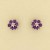 9ct AMETHYST/DIAMOND CLUSTER STUDS