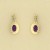 9ct AMETHYST/4.5pt DIA FANCY STUDS