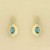 9ct BLUE TOPAZ/4.5pt DIA FANCY STUD